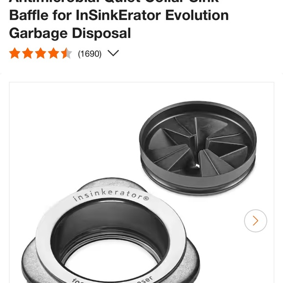 InSinkErator Sink Flange and Stopper - Chrome and Black - Picture 7 of 13